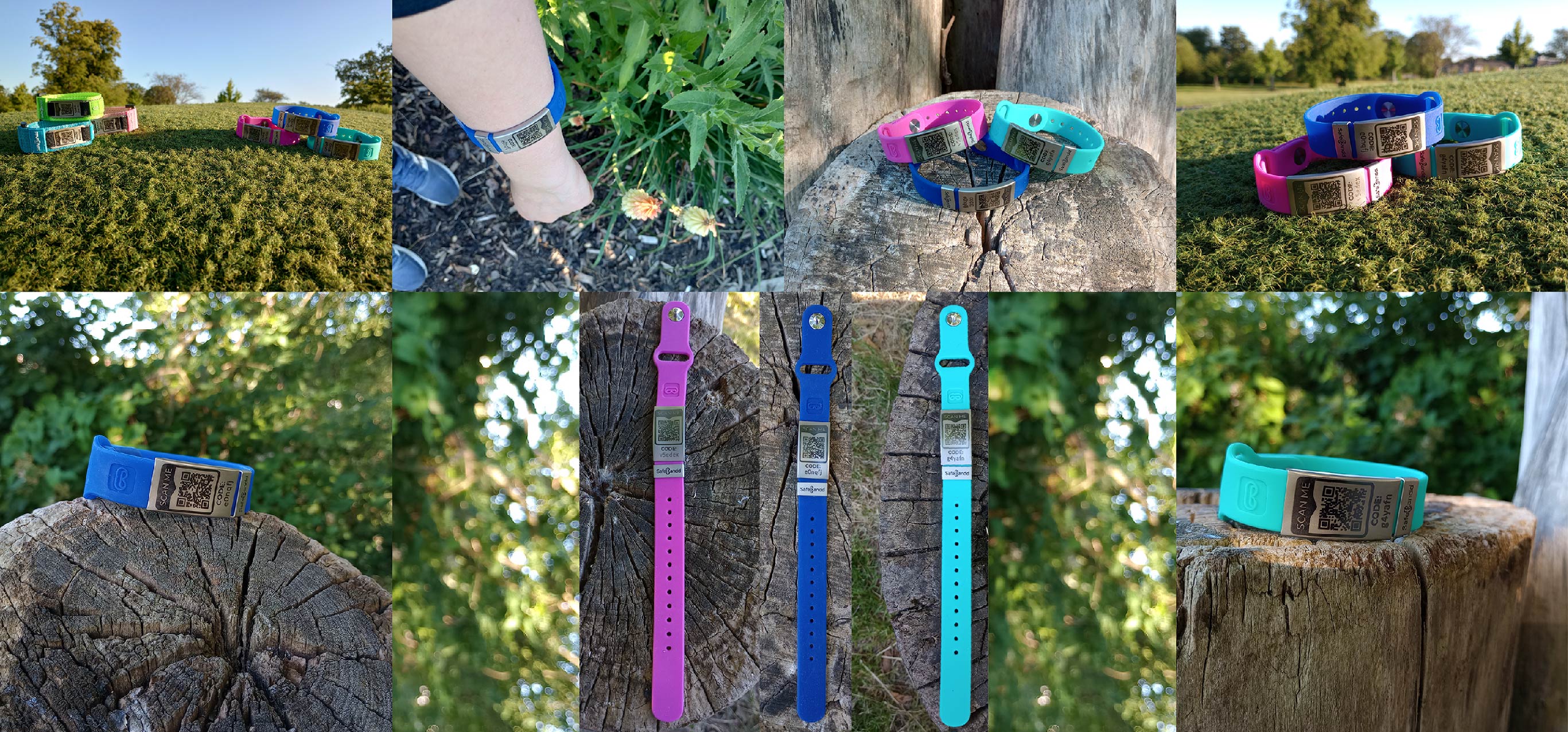 Safebandd ID wristband with QR code for adults